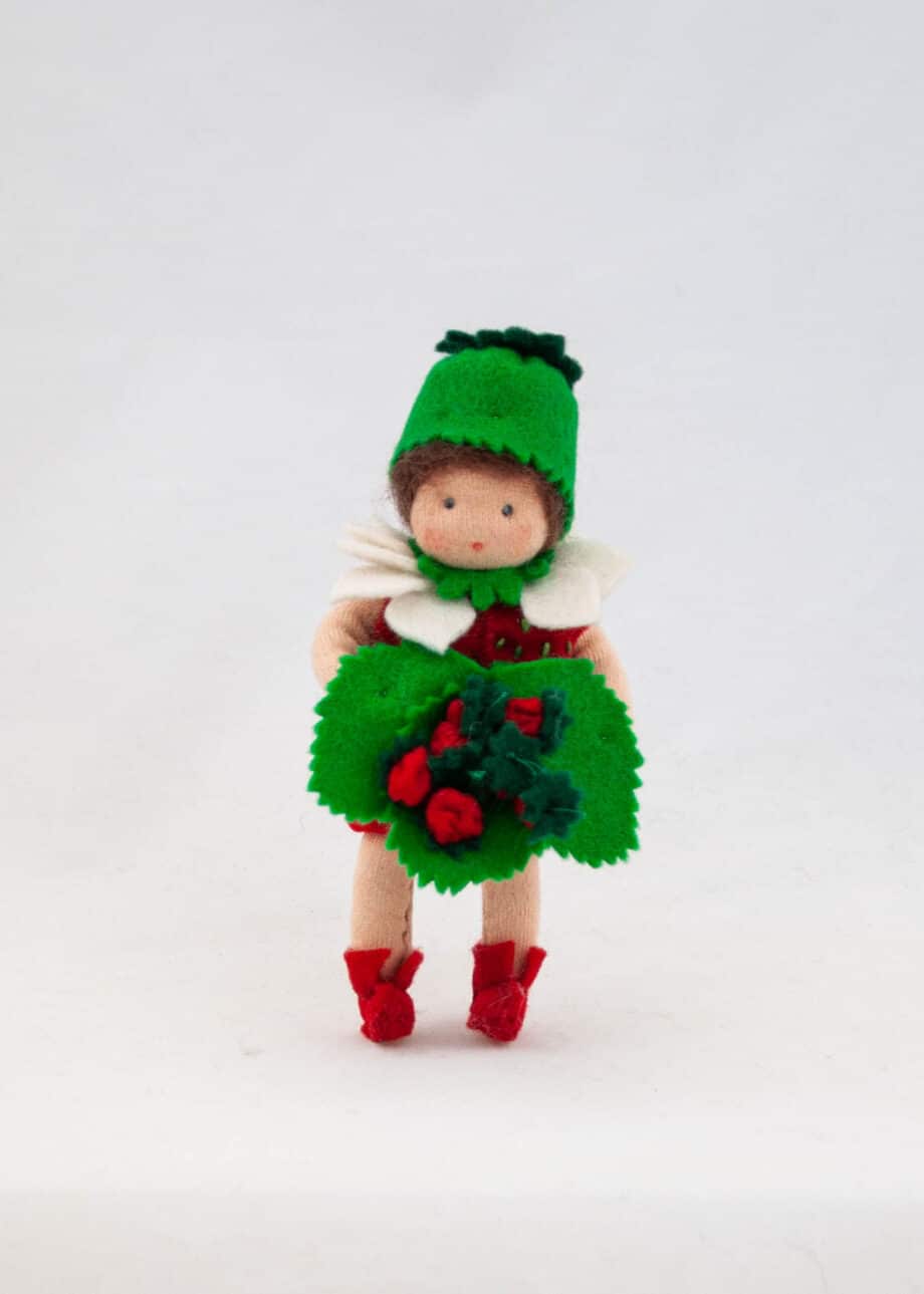 woodland strawberry doll front view