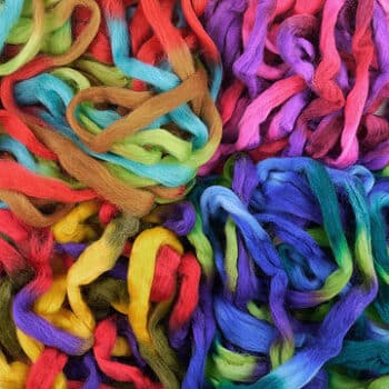 Rainbow wool, pencil wick, multi-coloured wick, multi-coloured pencil wick
