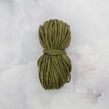 Green yarn for felt flowers