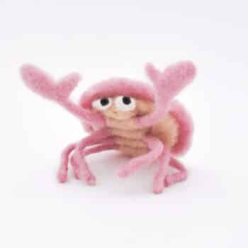 Starter kit prick felting, starter kit needle felting, starter kit dry felting Crab prick felting