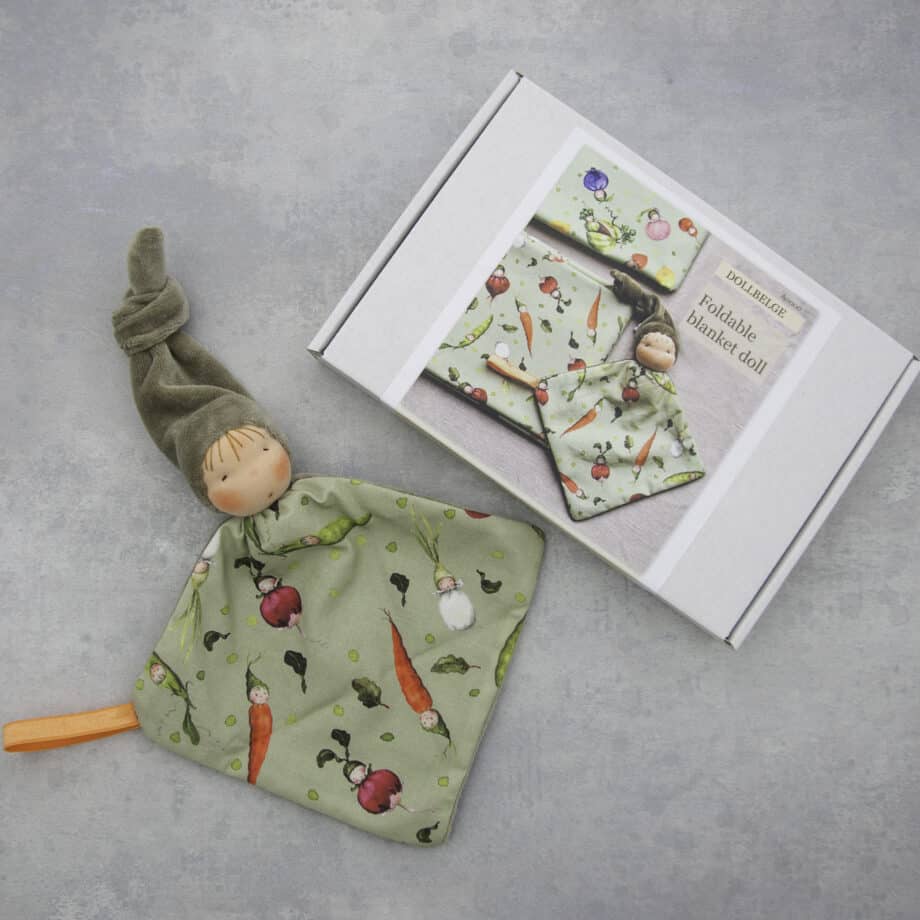 Dollbelge DIY kit folded blanket doll - folded blanket doll with box blanket doll making kit